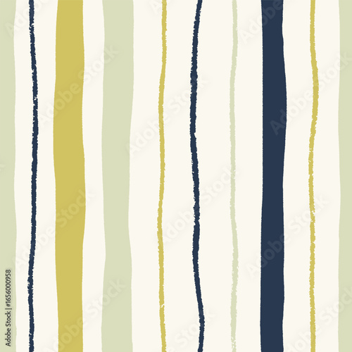Abstract stripe pattern. Seamless texture design with hand-drawn lines. Repea...