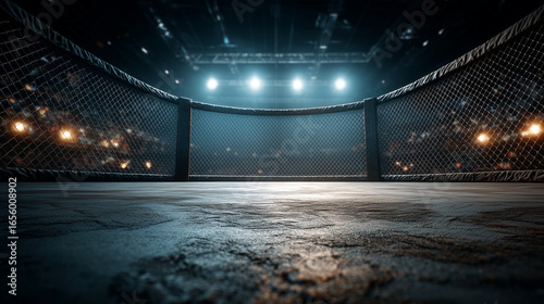 MMA boxing stage background image.