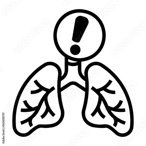 asthma Line Icon