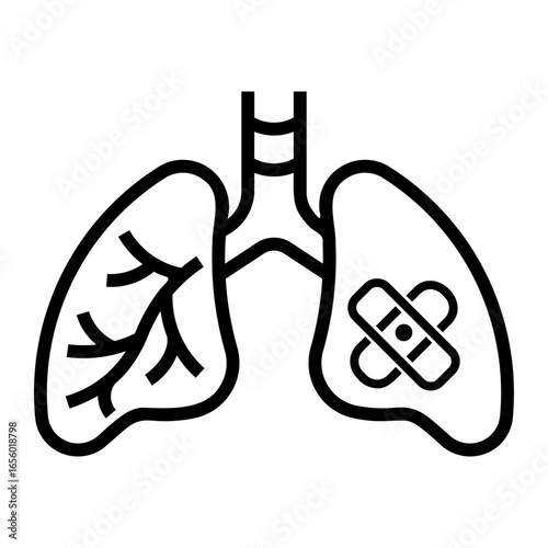 asthma Line Icon