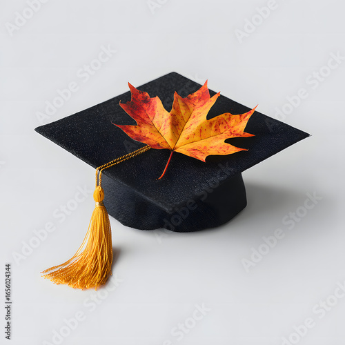 Autumnal Graduation: A poignant symbol of change, growth, and the transitional journey of education. Celebrating achievements!