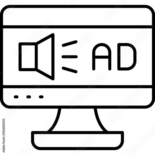Audio Description Icon Vector Element