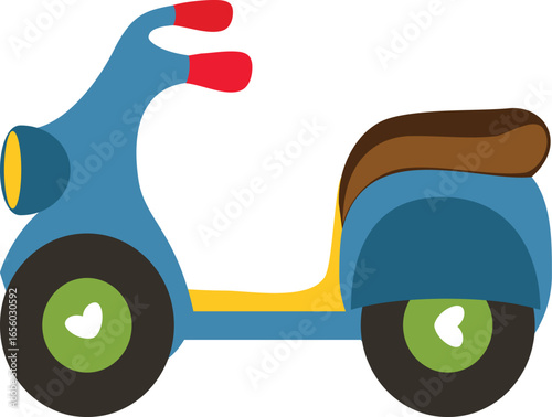 vector illustration of scooter