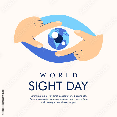 vector world sight day poster template