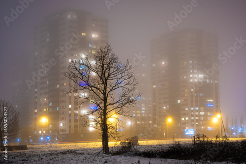Photography city at night