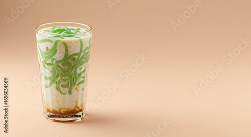 Cendol Dessert Drink with Coconut Milk and Palm Sugar
