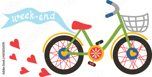 vector illustration of bicycle