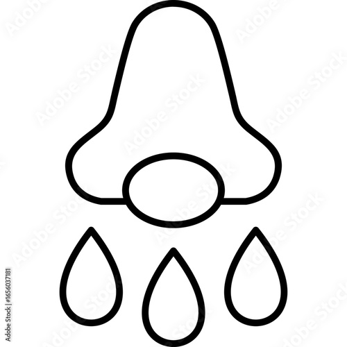 Nose Bleeding Icon Vector Element
