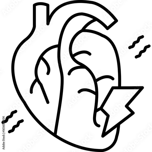 Heart Attack Icon Vector Element