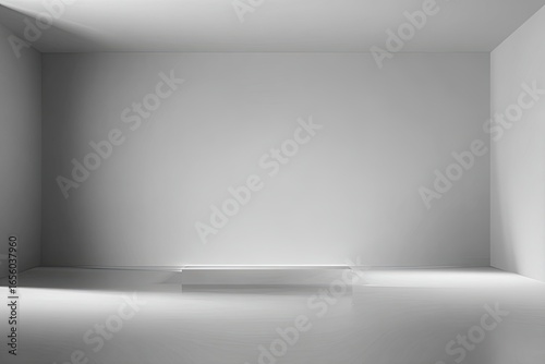 Wallpaper Mural Minimalist white room with a simple platform Torontodigital.ca