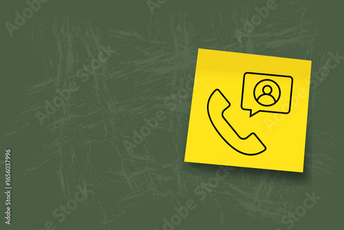 a yellow square card with a black minimalist icon of a smartphone displaying a user profile symbol. It represents mobile accounts, digital identity, or user login. user. log in. sing in. account. icon