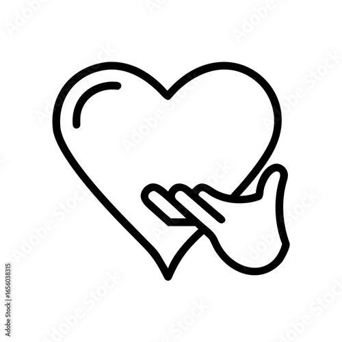 heart in hand, like symbol