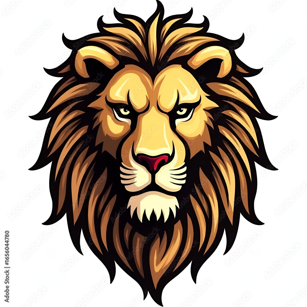 Obraz premium Luxury Golden Lion Vector Art