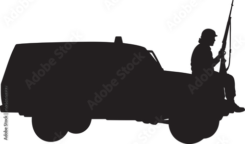 Arab soldiers silhouette, silhouette,Arab,soldiers,guns,on white