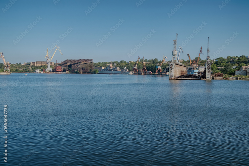 Fototapeta premium ship building in Mykolaiv Ukraine