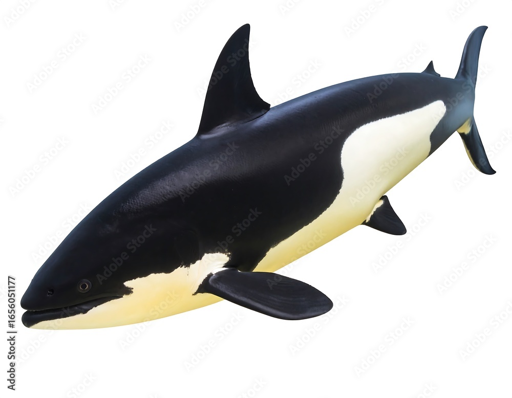 Obraz premium Orca, black and white, isolated