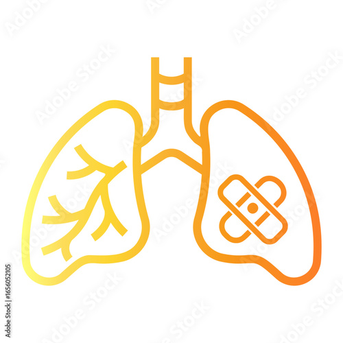 asthma Line Gradient Icon