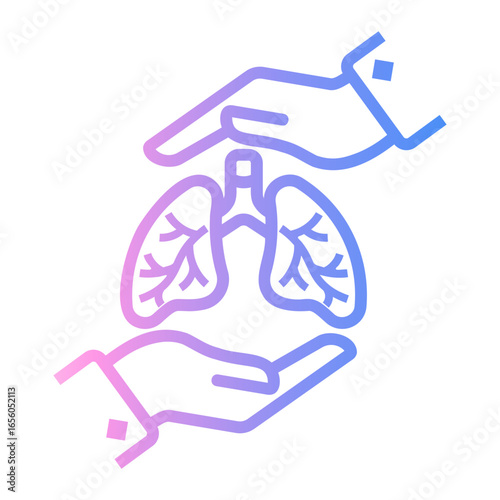 asthma Line Gradient Icon