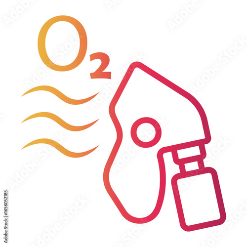asthma Line Gradient Icon