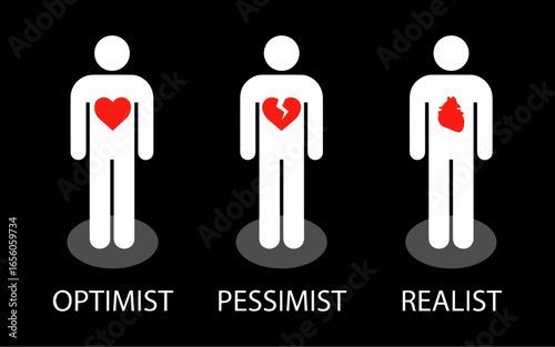 Isolated a kinds of deferent people heart vector art silhouette with white background.