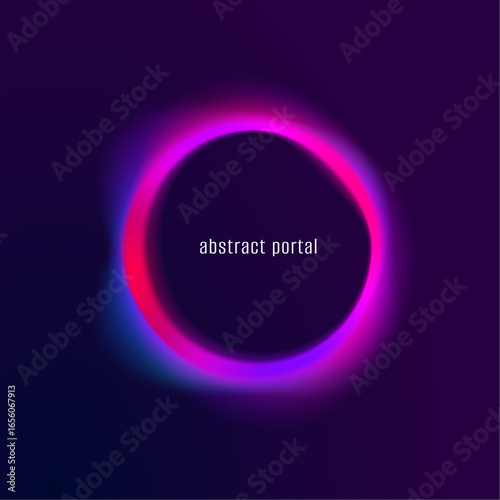 Abstract glow stylish cosmos illustration with neon gradient light solar star moon eclipse sphere circle ball galaxy universe astronomy earth planet space night background design