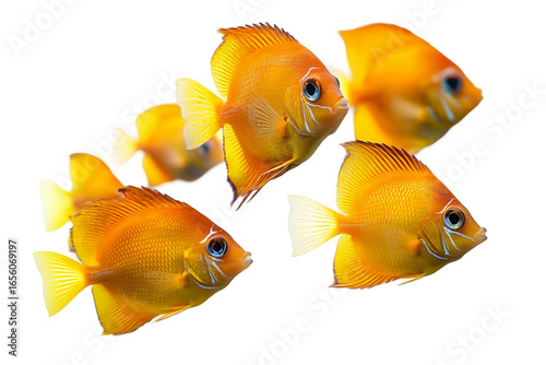 Small fish swimming isolated on transparent background