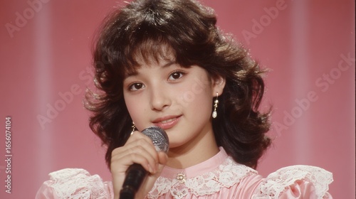 昭和風の可愛いアイドル
