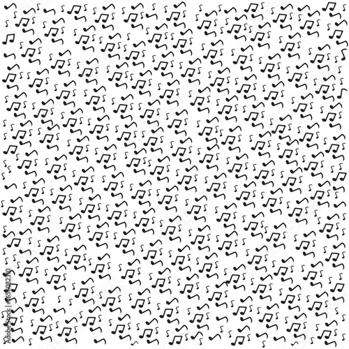 seamless music notes vector pattern on transparent background