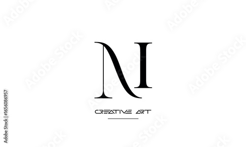 NI, IN, N, I abstract letters logo monogram