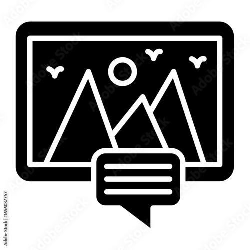 Bending Picture Caption List Icon