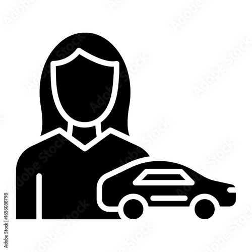 Car Saleswoman Icon