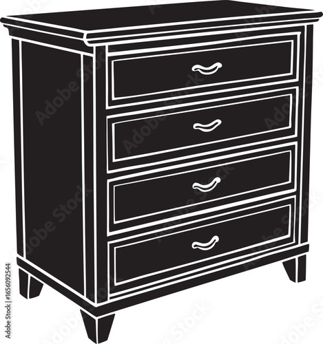 chest of drawers vector illustration
