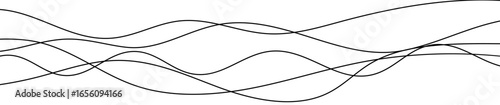 Thin curved wavy lines