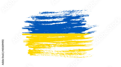 Ukrainian national flag in grunge style