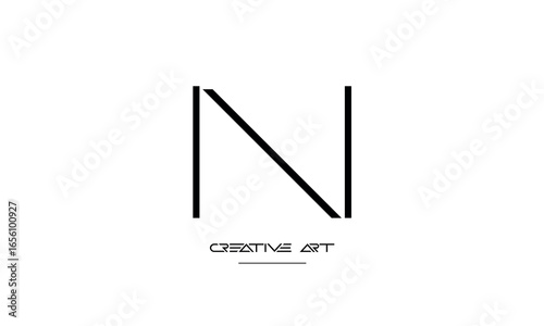 NI, IN, N, I abstract letters logo monogram