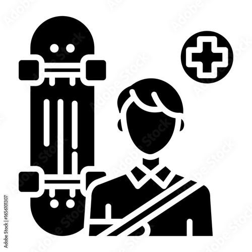 Skateboard Injury Icon