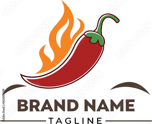 A fiery red hot chili pepper, a spicy symbol of nature's heat, is a fresh and healthy ingredient for food