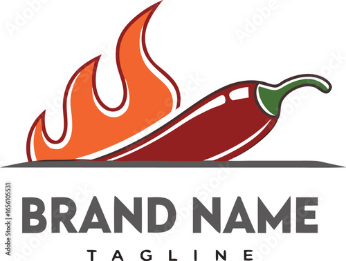 A fiery red hot chili pepper, a spicy symbol of nature's heat, is a fresh and healthy ingredient for food