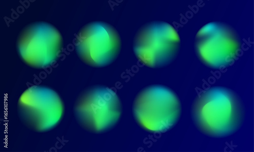 Blur mesh gradient aura shape abstract background design three-dimensional element gradation vector blurry colours icon holographic fluid blend circle soft neon effect trendy figure dynamic organic 
