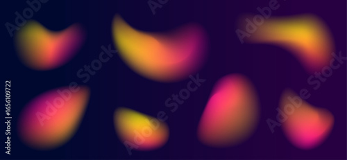 Blur mesh gradient shape aura abstract background design three-dimensional element gradation vector blurry colours icon holographic fluid blend circle soft neon effect trendy figure dynamic organic 