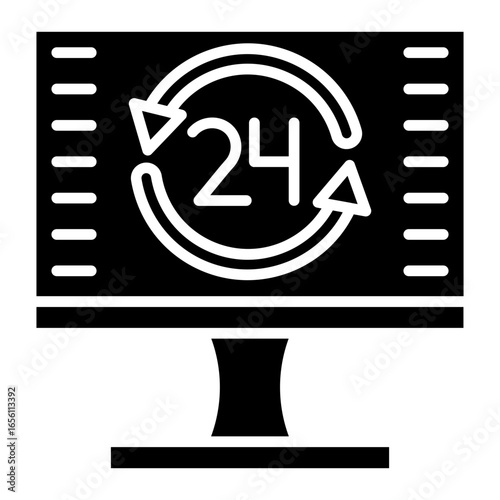24 Hours Call Center Icon