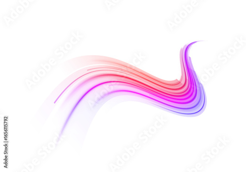 Race beam streak flare warp speedway neon line road light background energy futuristic fast future technology ribbon datum