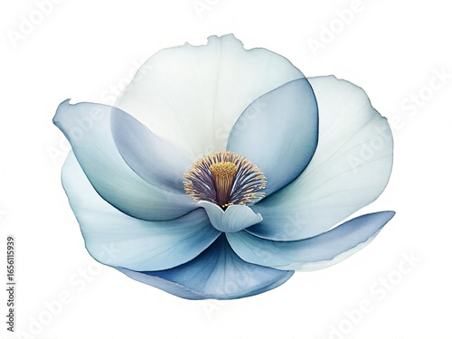 Elegant Blue Flower Art