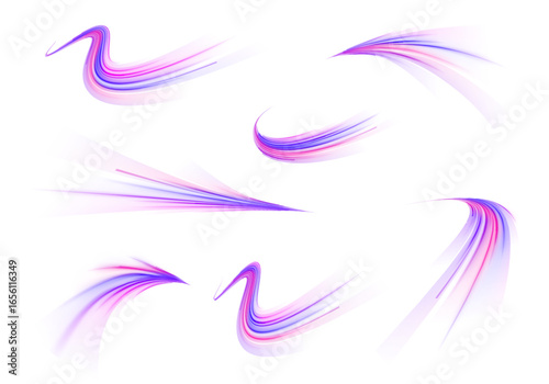 Beam ray flare neon track road line speed laser background light energy futuristic fast future technology ribbon datum streaming