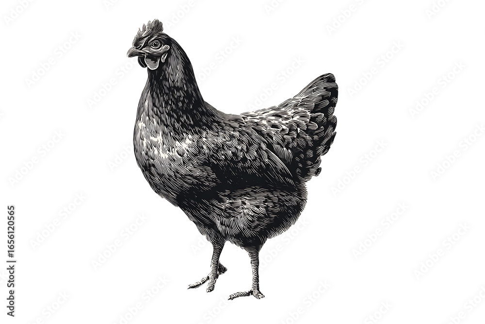 Fototapeta premium Intricate Hen Illustration