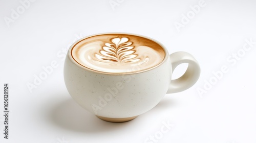 Latte Art in a Ceramic Cup: Perfect for Coffee Lovers and Design Enthusiasts
