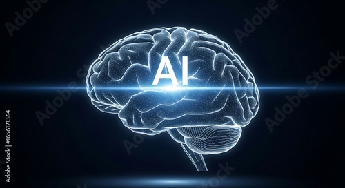 X ray scan of human brain with medical anatomy illustration