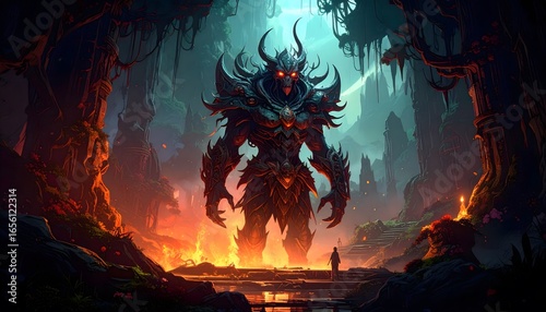 An unearthly creature from forgotten dimensions rises in mist, forged of symbols and shifting forces, glowing with runes in silence — surreal, dark fantasy vision in ultra-detailed 4K.