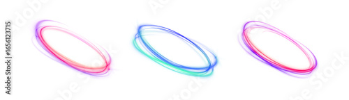 Frame digital swirl blue light line shine speed abstract ellipse effect background circle circular design energy flash futuristic