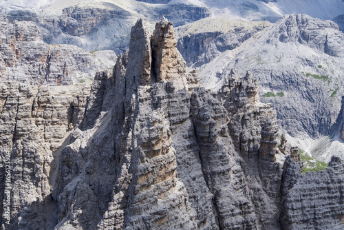 Quadro em tela Viewfrom the Via Ferrata DeLuca Innerkofler, Monte Paterno, Dolomites Mountains,